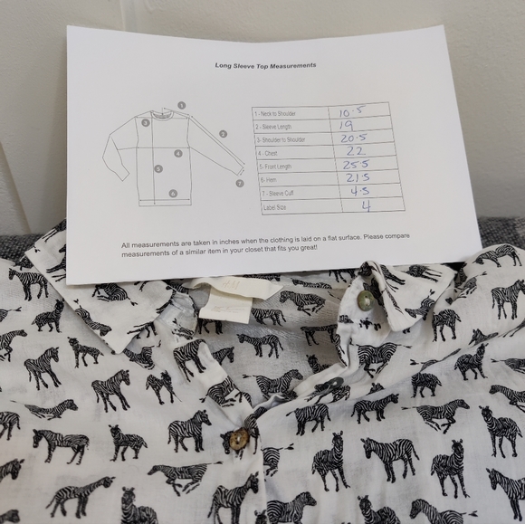 H&M Zebra Print Button Down - 4 - Picture 8 of 8